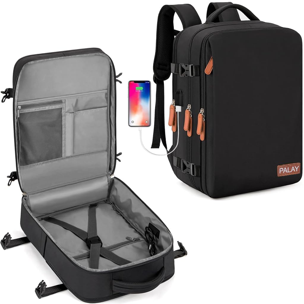 PALAY Travel Laptop Backpack, 40L Double Layer 15.6 Inch Travel Laptop Backpack Fashion Laptop Backpack Safe Anti-Theft Waterproof Oxford Cloth Laptop Backpack Travel Backpack with Shoe Bag PALAY Travel Laptop Backpack, 40L Double Layer 15.6 Inch Travel Laptop Backpack Fashion Laptop Backpack Safe Anti-Theft Waterproof Oxford Cloth Laptop Backpack Travel Backpack with Shoe Bag